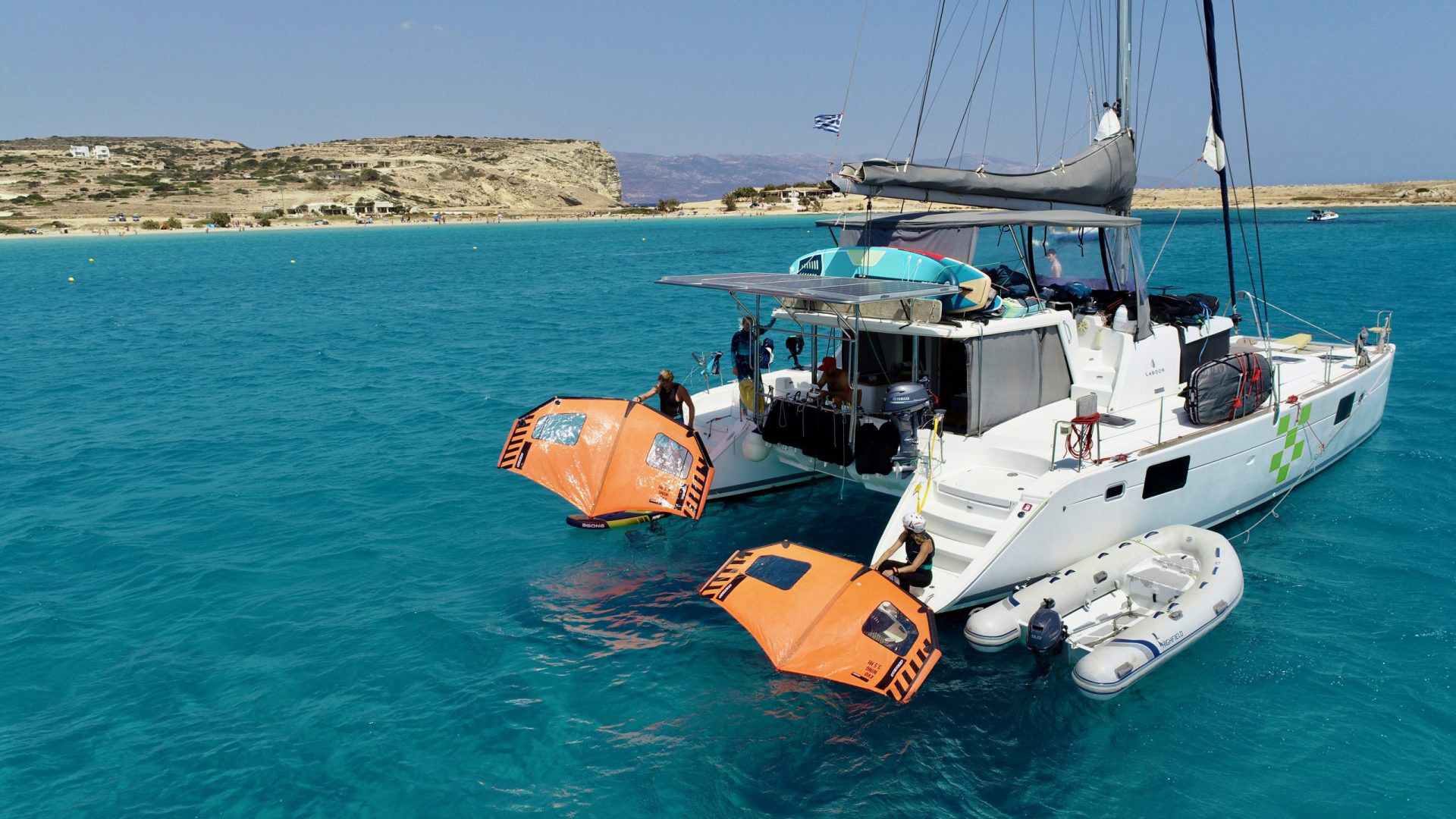 Kite catamaran cruise Greece